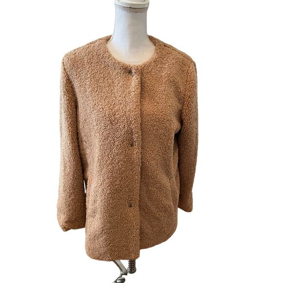 Sanctuary Oversized Sherpa Teddy Coat Tan S - Picture 1 of 6